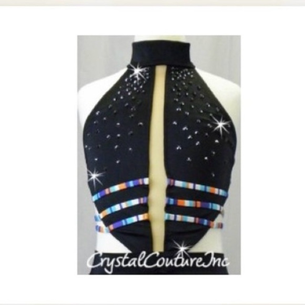 Crystal Couture Halter Top w/ Swarovski
Rhinestones & Multi-Color Straps Size AS